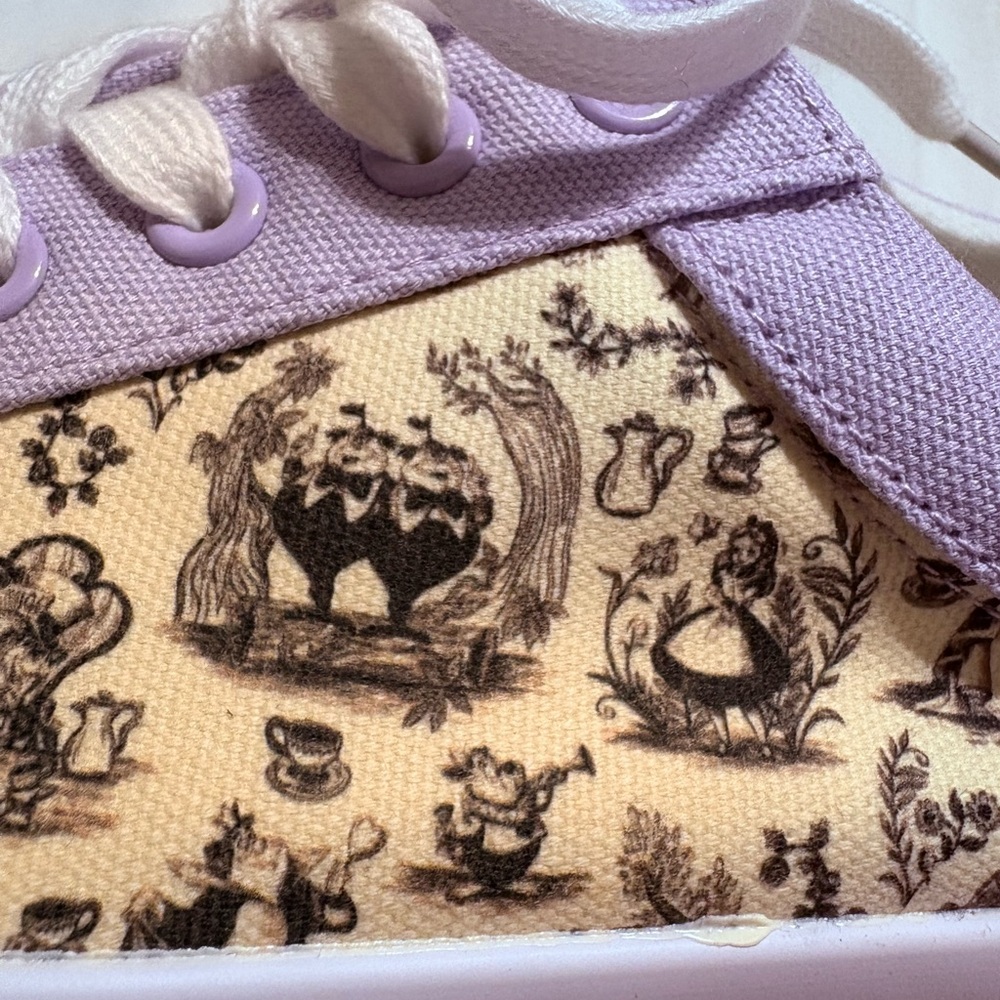 Disney Lavender and Cream Alice and Wonderland Sneakers - Picture 6 of 6
